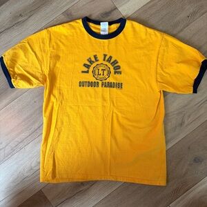 Delta Yellow and navy Short Sleeve Tee